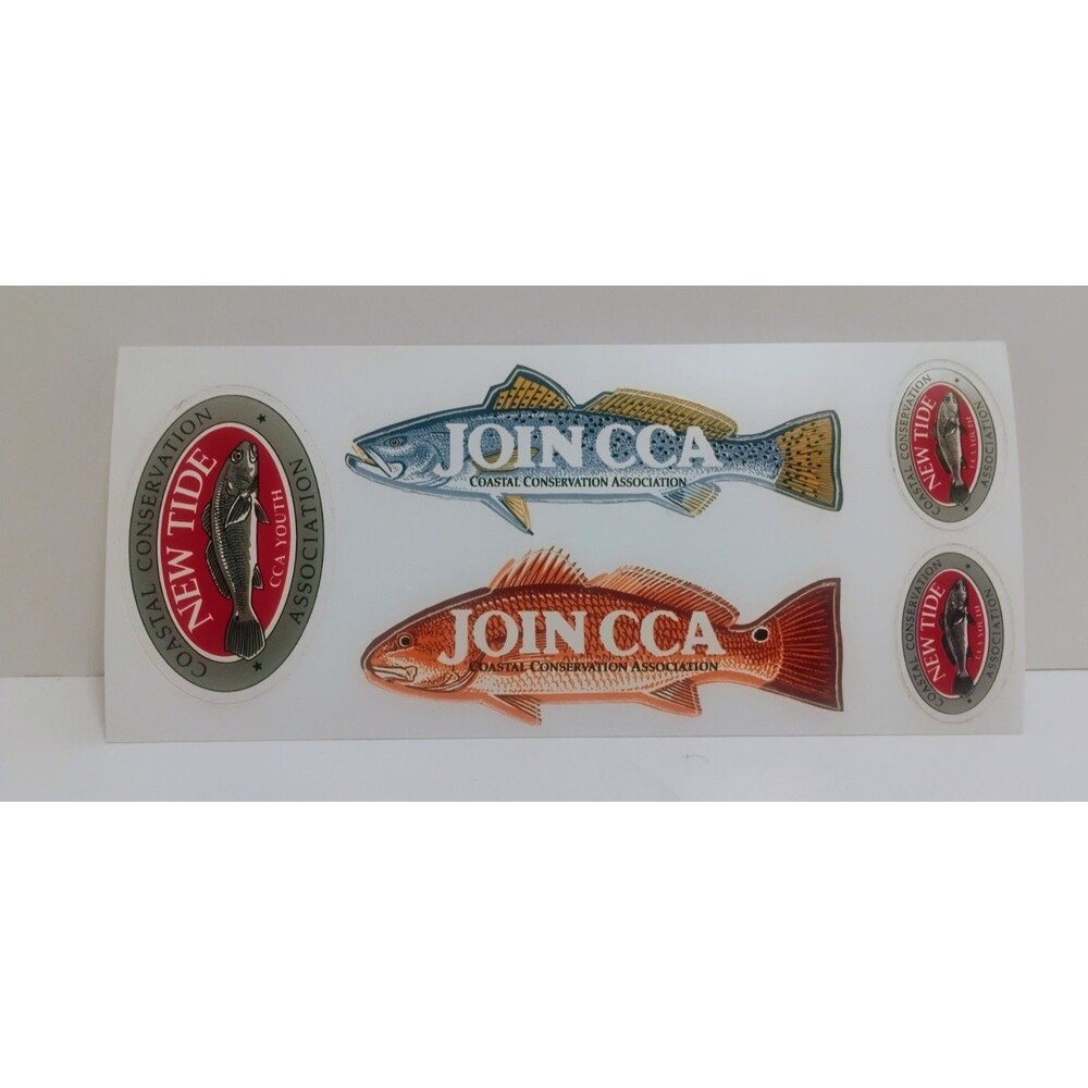 COASTAL CONSERVATION ASSOCIATION NEW TIDE CCA YOUTH ADVERTISING DECAL STICKER